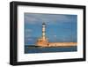 Greece, Crete, Chania, Venetian Harbour, Lighthouse-Catharina Lux-Framed Photographic Print