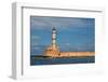 Greece, Crete, Chania, Venetian Harbour, Lighthouse-Catharina Lux-Framed Photographic Print
