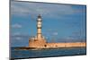 Greece, Crete, Chania, Venetian Harbour, Lighthouse-Catharina Lux-Mounted Photographic Print