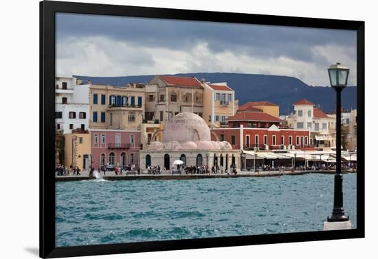 Greece, Crete, Chania, Venetian Harbour, Mosque-Catharina Lux-Framed Photographic Print