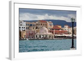 Greece, Crete, Chania, Venetian Harbour, Mosque-Catharina Lux-Framed Photographic Print