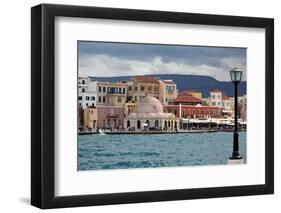 Greece, Crete, Chania, Venetian Harbour, Mosque-Catharina Lux-Framed Photographic Print