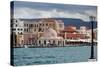 Greece, Crete, Chania, Venetian Harbour, Mosque-Catharina Lux-Stretched Canvas