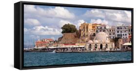 Greece, Crete, Chania, Venetian Harbour, Mosque-Catharina Lux-Framed Stretched Canvas