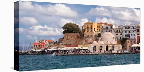 Greece, Crete, Chania, Venetian Harbour, Mosque-Catharina Lux-Stretched Canvas