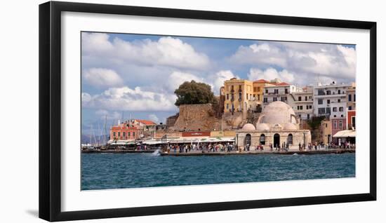 Greece, Crete, Chania, Venetian Harbour, Mosque-Catharina Lux-Framed Photographic Print