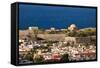 Greece, Crete, Rethimnon, Fortezza, Distant View-Catharina Lux-Framed Stretched Canvas