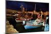 Greece, Crete, Rethimnon, Venetian Harbour, Fishing Boats, Evening-Catharina Lux-Mounted Photographic Print