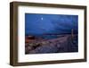 Greece, Crete, Rethimnon, Venetian Harbour, Lighthouse, Ship, in the Evening-Catharina Lux-Framed Photographic Print