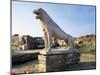 Greece, Cyclades Islands, Delos Island Lion Statue at Terrace of the Lions-null-Mounted Giclee Print