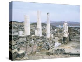 Greece, Cyclades Islands, Island of Delos, House of Cleopatra-null-Stretched Canvas