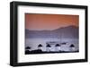 Greece, Cyclades Islands, Mykonos. Windmill and Cruise Ship-Walter Bibikow-Framed Photographic Print