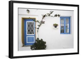 Greece, Cyclades Islands, Paros, Naoussa, Doorway of House-Walter Bibikow-Framed Photographic Print