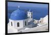 Greece, Cyclades Islands, Santorini Archipelago, Thera Island, Imerovigli, Church and Bell Tower-null-Framed Giclee Print