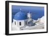 Greece, Cyclades Islands, Santorini Archipelago, Thera Island, Imerovigli, Church and Bell Tower-null-Framed Giclee Print