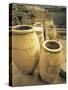 Greece, Cyclades Islands, Santorini, Island of Thera, Pithoi Storage Jars at Akrotiri-null-Stretched Canvas