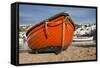 Greece, Cyclades, Mykonos, Hora. Harbor view with fishing boats.-Cindy Miller Hopkins-Framed Stretched Canvas