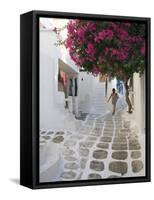 Greece, Cyclades, Mykonos, Mykonos Town-Michele Falzone-Framed Stretched Canvas