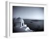 Greece, Cyclades, Santorini, Fira (Thira), Church and View of Santorini Caldera-Michele Falzone-Framed Photographic Print