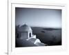 Greece, Cyclades, Santorini, Fira (Thira), Church and View of Santorini Caldera-Michele Falzone-Framed Photographic Print