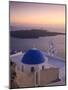 Greece, Cyclades, Santorini, Firostefani, Church and View of Santorini Caldera-Michele Falzone-Mounted Photographic Print