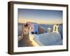 Greece, Cyclades, Santorini, Oia Town and Santorini Caldera-Michele Falzone-Framed Photographic Print