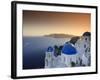 Greece, Cyclades, Santorini, Oia Town and Santorini Caldera-Michele Falzone-Framed Photographic Print