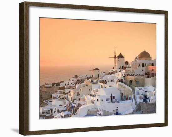 Greece, Cyclades, Santorini, Oia Town and Santorini Caldera-Michele Falzone-Framed Photographic Print