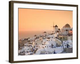 Greece, Cyclades, Santorini, Oia Town and Santorini Caldera-Michele Falzone-Framed Photographic Print