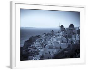 Greece, Cyclades, Santorini, Oia Town and Santorini Caldera-Michele Falzone-Framed Photographic Print