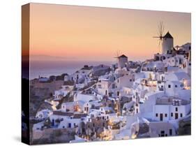 Greece, Cyclades, Santorini, Oia Town and Santorini Caldera-Michele Falzone-Stretched Canvas