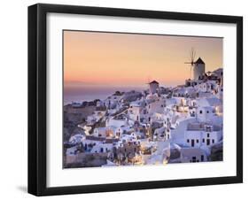 Greece, Cyclades, Santorini, Oia Town and Santorini Caldera-Michele Falzone-Framed Photographic Print