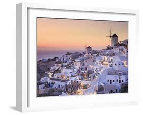 Greece, Cyclades, Santorini, Oia Town and Santorini Caldera-Michele Falzone-Framed Photographic Print