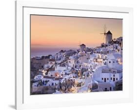 Greece, Cyclades, Santorini, Oia Town and Santorini Caldera-Michele Falzone-Framed Photographic Print