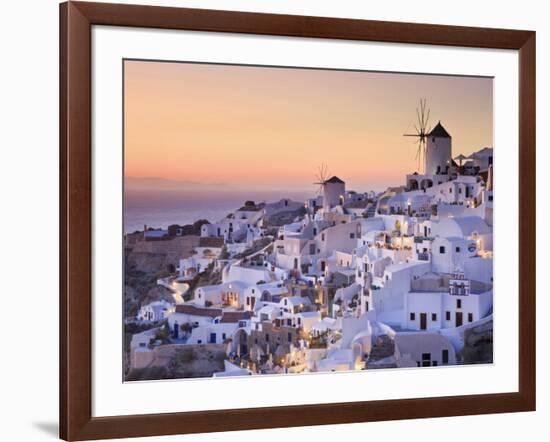 Greece, Cyclades, Santorini, Oia Town and Santorini Caldera-Michele Falzone-Framed Photographic Print