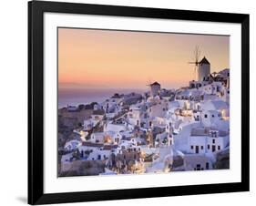 Greece, Cyclades, Santorini, Oia Town and Santorini Caldera-Michele Falzone-Framed Photographic Print