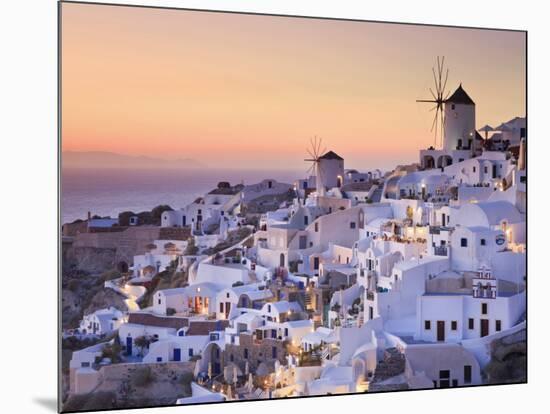 Greece, Cyclades, Santorini, Oia Town and Santorini Caldera-Michele Falzone-Mounted Photographic Print