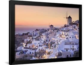 Greece, Cyclades, Santorini, Oia Town and Santorini Caldera-Michele Falzone-Framed Photographic Print