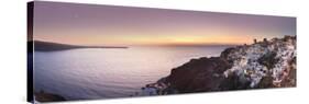 Greece, Cyclades, Santorini, Panoramic View Oia Town and Santorini Caldera-Michele Falzone-Stretched Canvas