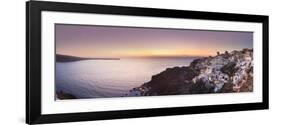 Greece, Cyclades, Santorini, Panoramic View Oia Town and Santorini Caldera-Michele Falzone-Framed Photographic Print