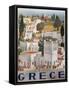 Greece Dandros travel poster-null-Framed Stretched Canvas