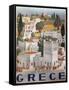 Greece Dandros travel poster-null-Framed Stretched Canvas