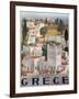 Greece Dandros travel poster-null-Framed Giclee Print