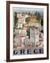 Greece Dandros travel poster-null-Framed Giclee Print