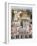 Greece Dandros travel poster-null-Framed Giclee Print