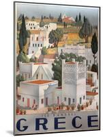 Greece Dandros travel poster-null-Mounted Giclee Print