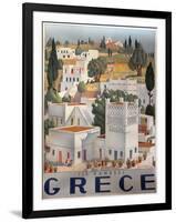 Greece Dandros travel poster-null-Framed Giclee Print