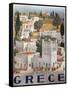 Greece Dandros travel poster-null-Framed Stretched Canvas