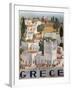 Greece Dandros travel poster-null-Framed Giclee Print