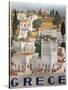 Greece Dandros travel poster-null-Stretched Canvas